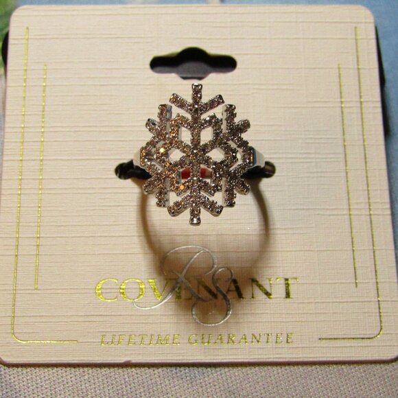 RS Covenant | Snowflake Ring | Cubic Zirconia | Size 6 - Picture 1 of 3